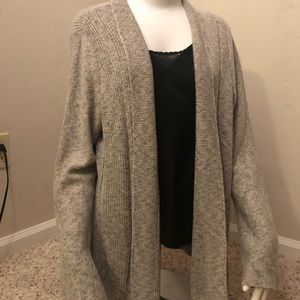 Open Front Gray Cardigan & Cami XL
